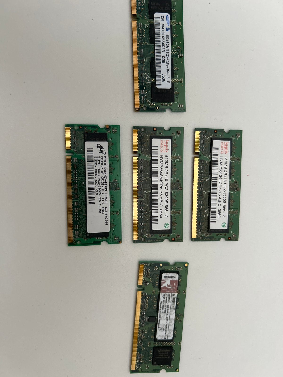 Diverse RAM modules (DDR2), Ophalen of Verzenden, DDR2, Laptop, Gebruikt