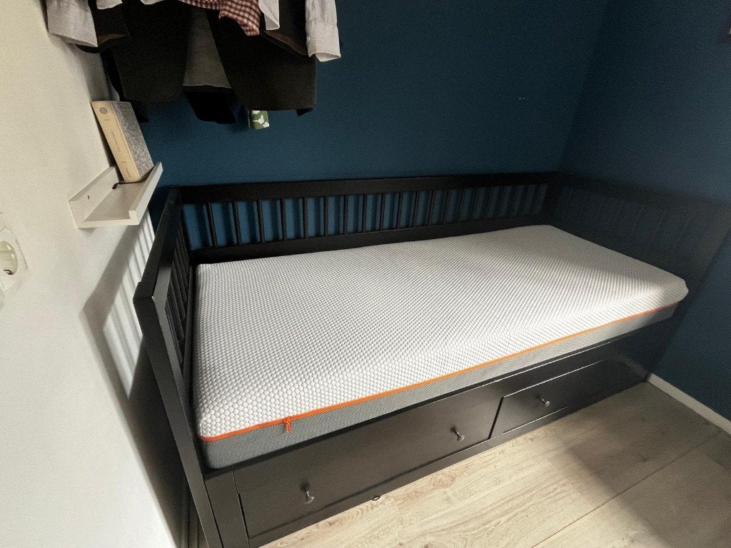 Ikea bedbank Hemnes met Emma matras, Ophalen, Ikea Hemnes, Tweepersoons, 80 cm