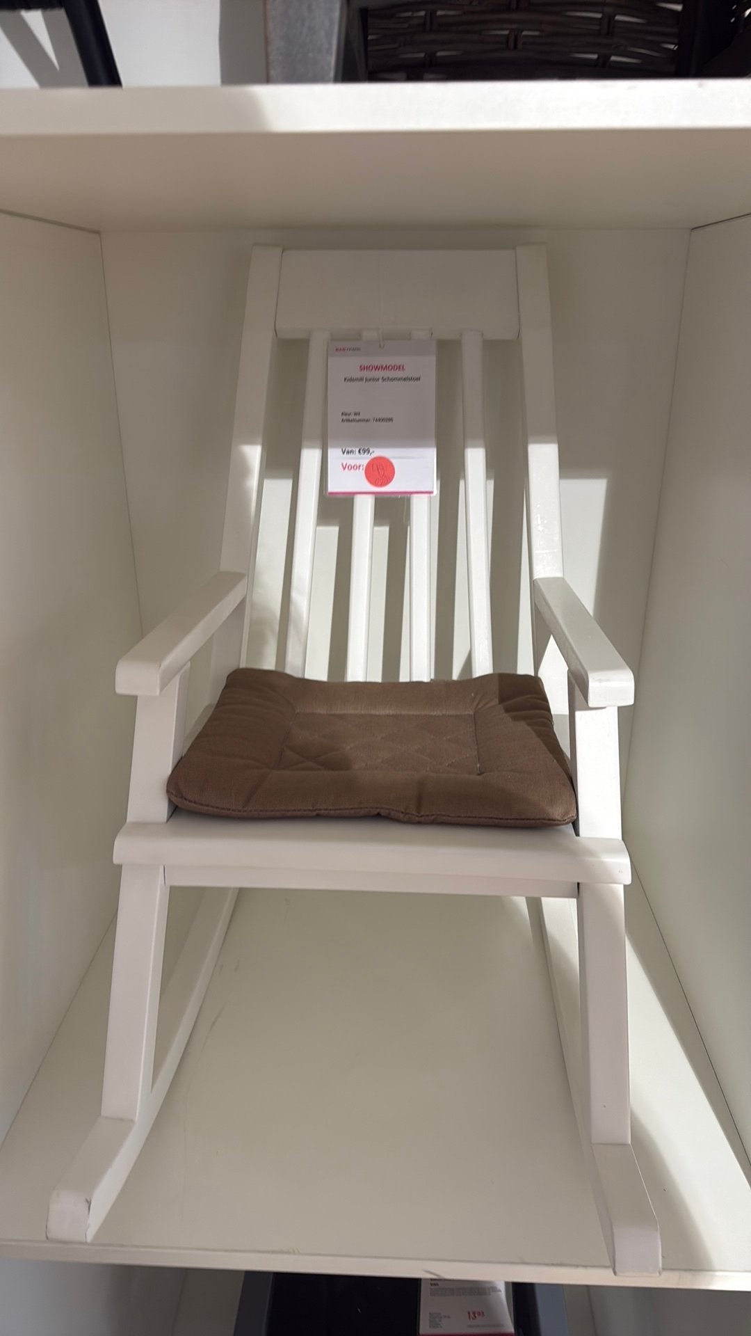 Kidsmill Junior Schommelstoel met kussen, Kinderen en Baby's, Kinderstoelen, Ophalen, Zo goed als nieuw, Meegroeistoel