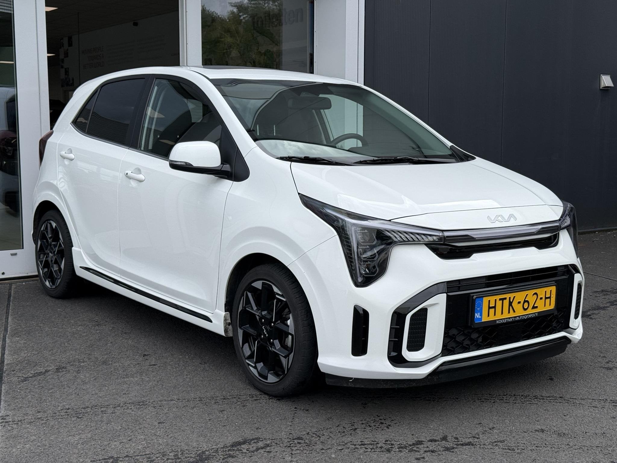 Kia Picanto 1.0 DPI GT-Line | Schuif/kanteldak | Stoel/stuur, Auto's, Voorwielaandrijving, Euro 6, 4 stoelen, Wit