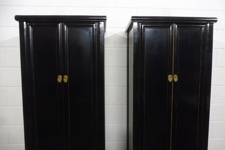2 mooie kasten chinese stijl zwart, Nieuw, 150 tot 200 cm, 25 tot 50 cm, Overige houtsoorten