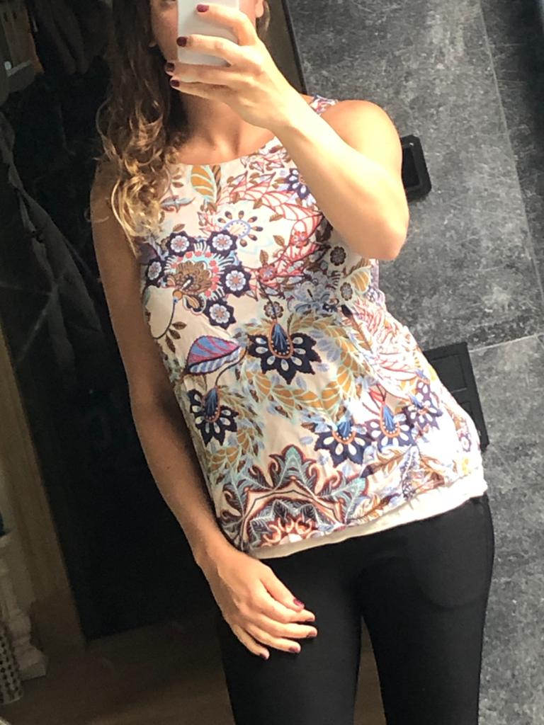 Promod top maat S met bloemenprint, Kleding | Dames, Overige kleuren, Ophalen of Verzenden, Zo goed als nieuw, Maat 36 (S)