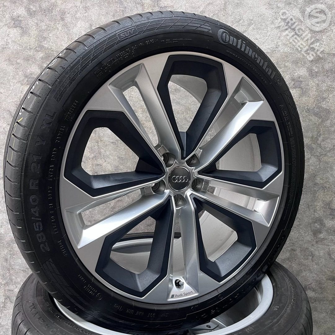 21 inch originele velgen + zomerbanden Audi Q7 4M0601025AK, Gebruikt, -, 285 mm, -