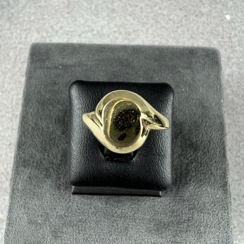 Gouden Ring | 14k | 3,25g | monogram | 16,75 | 411931, Sieraden, Tassen en Uiterlijk, Ringen, Gebruikt, Ophalen of Verzenden, 17 tot 18