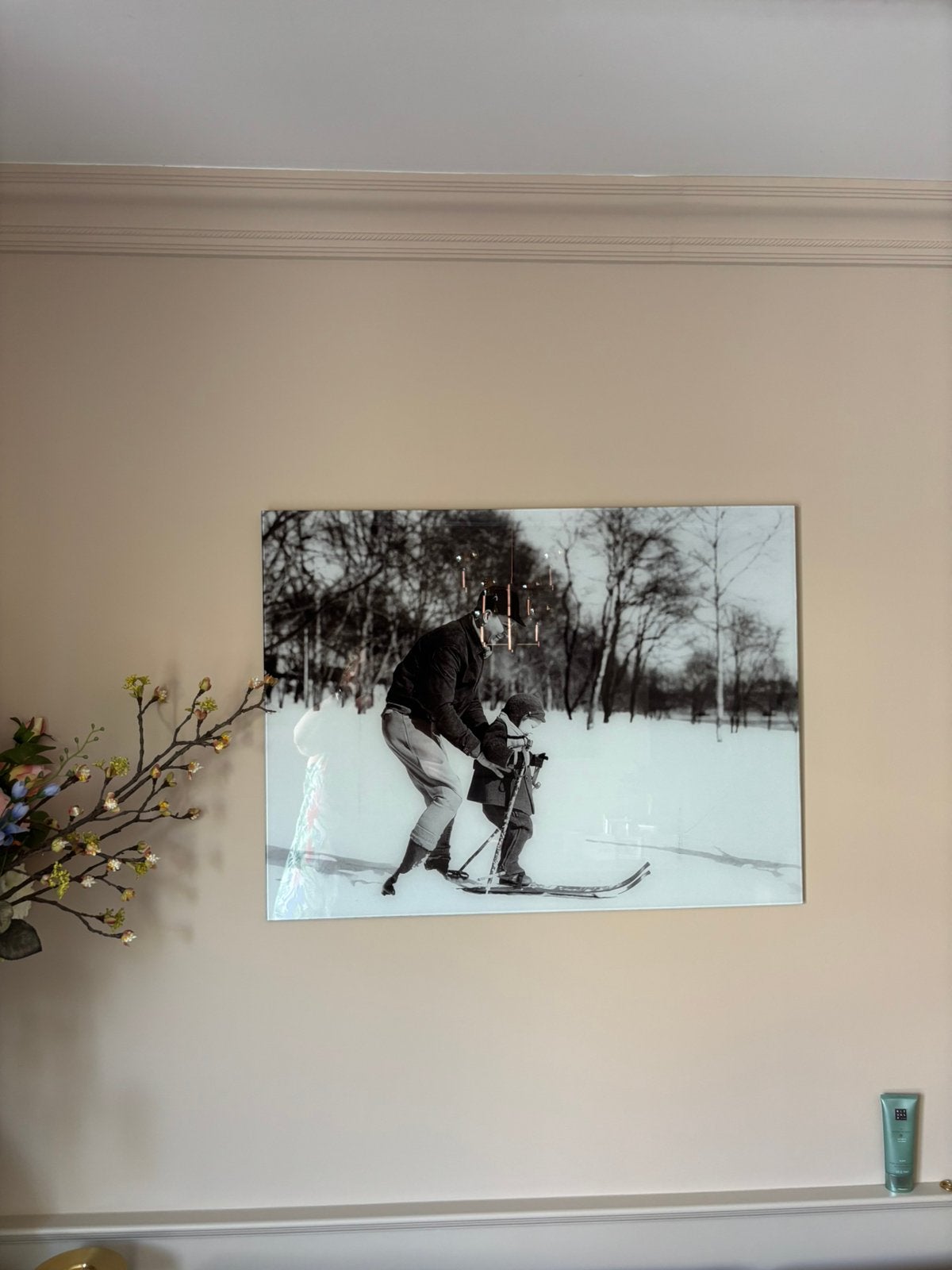 Mooie foto op glasplaat 80x60, Ophalen, Zo goed als nieuw, 75 tot 100 cm, Foto of Poster