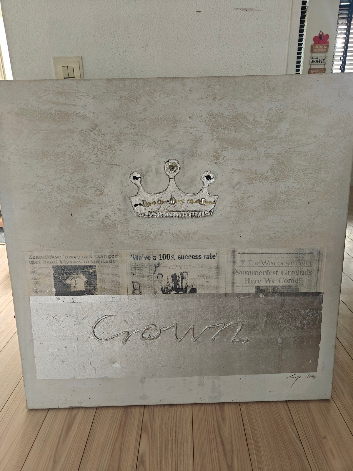 Schilderij 'Crown', Ophalen