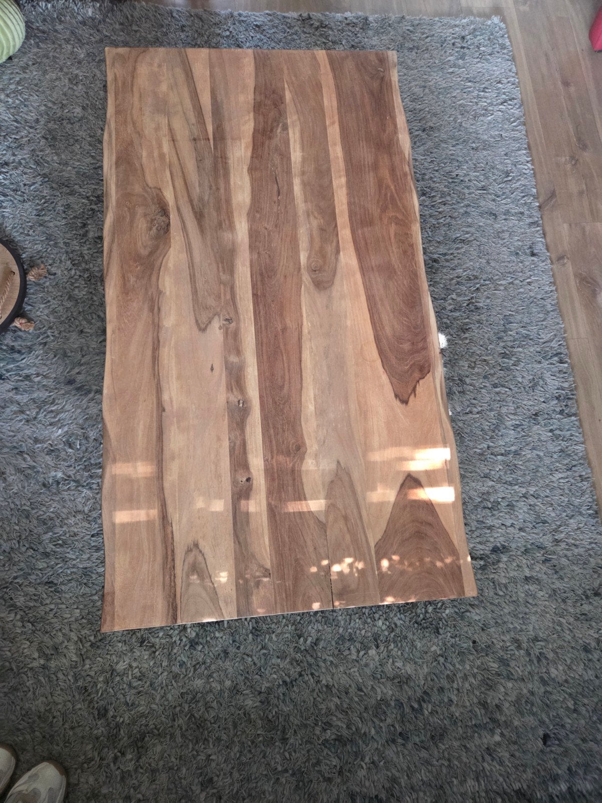 salon tafel hout en stalen poten MERK; XOOON, Huis en Inrichting, Ophalen, Gebruikt, 100 tot 150 cm, Modern industriële