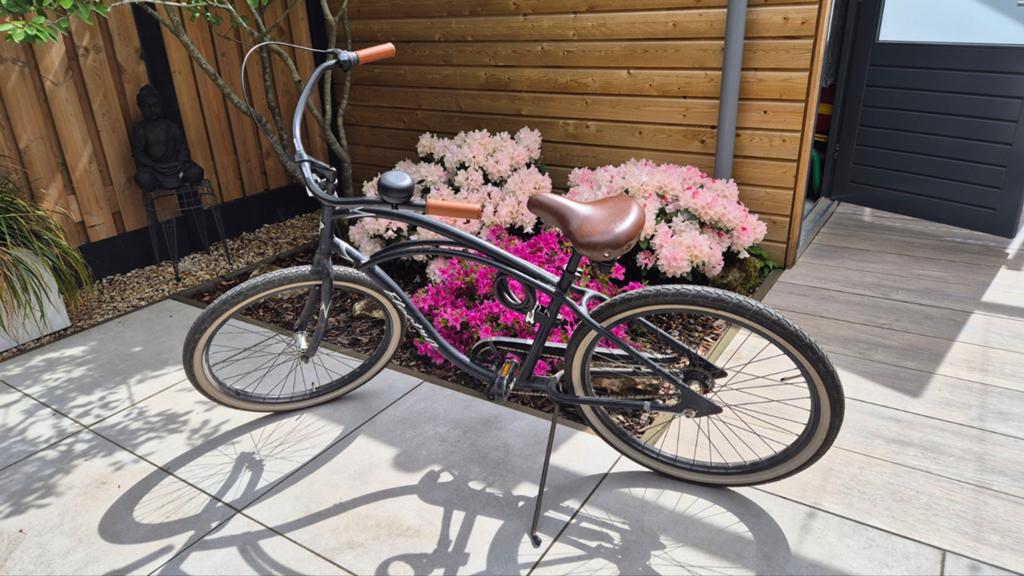 Electra Cruiser Fiets - Zwart met Bruin Zadel, Ophalen of Verzenden, Gebruikt, Overige merken