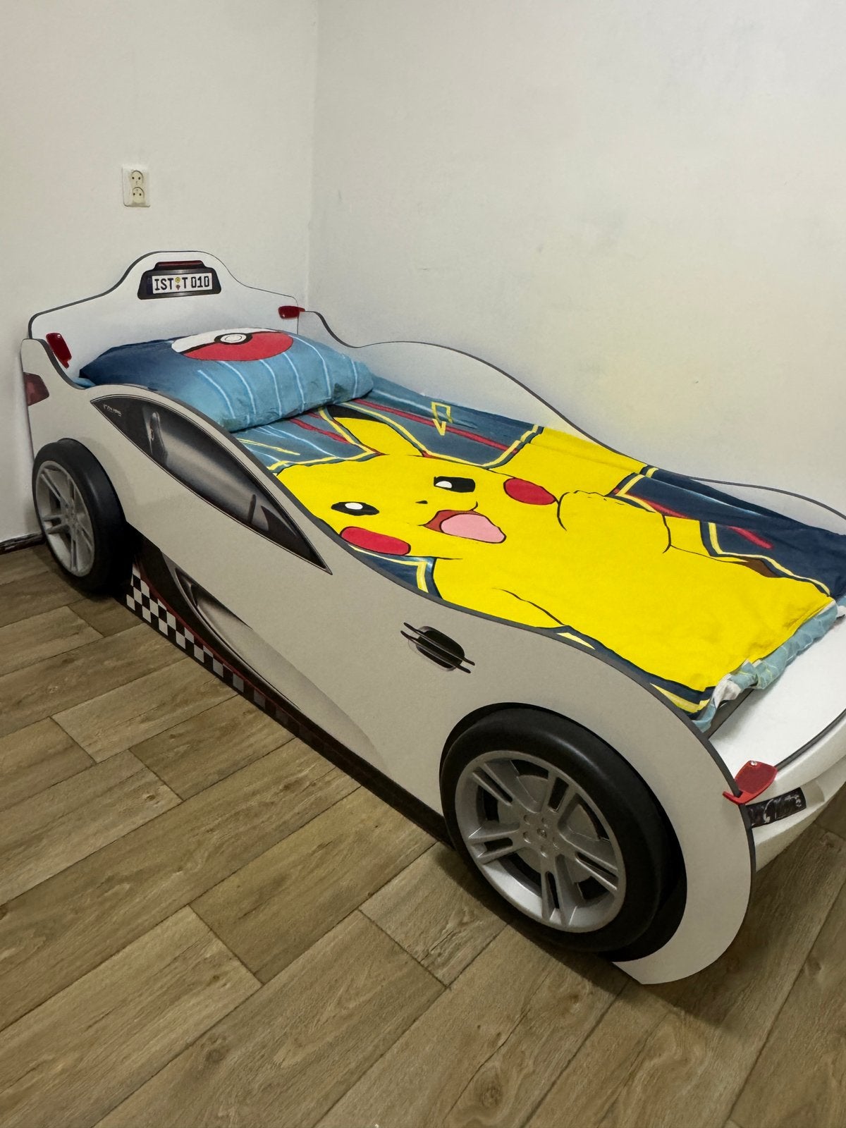 Autobed race auto duo, Ophalen, Zo goed als nieuw, 180 cm of meer, 85 tot 100 cm