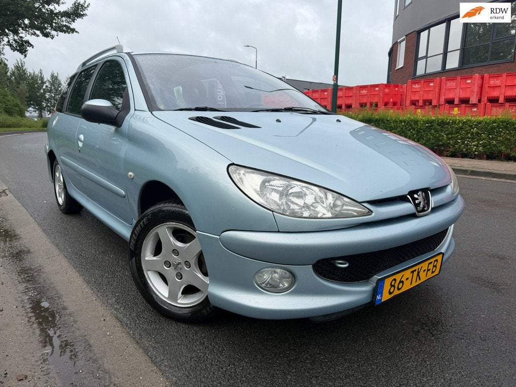 Peugeot 206 SW 1.4 Air-line BJ 2006 AIRCO,SPORTVELGENORG NL, Auto's, Voorwielaandrijving, Stof, Zwart, 4 cilinders
