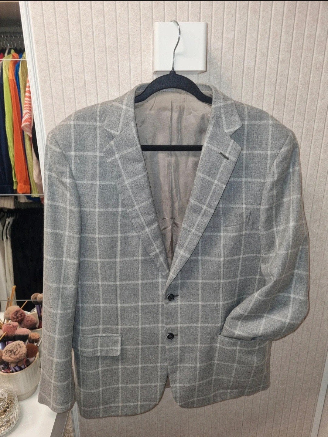 BRIONI "Colosseo" Gray Windowpane Plaid Sport Coat Blazer -, Nieuw, Overige maten, Ophalen of Verzenden, Grijs