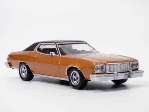 FORD GRAN TORINO - Brown - 1/43 Jet Car 1974 - Norev, 70-72 avenue de Bohlen 69120 Vaulx-en-Velin, Auto, Norev, Ophalen of Verzenden