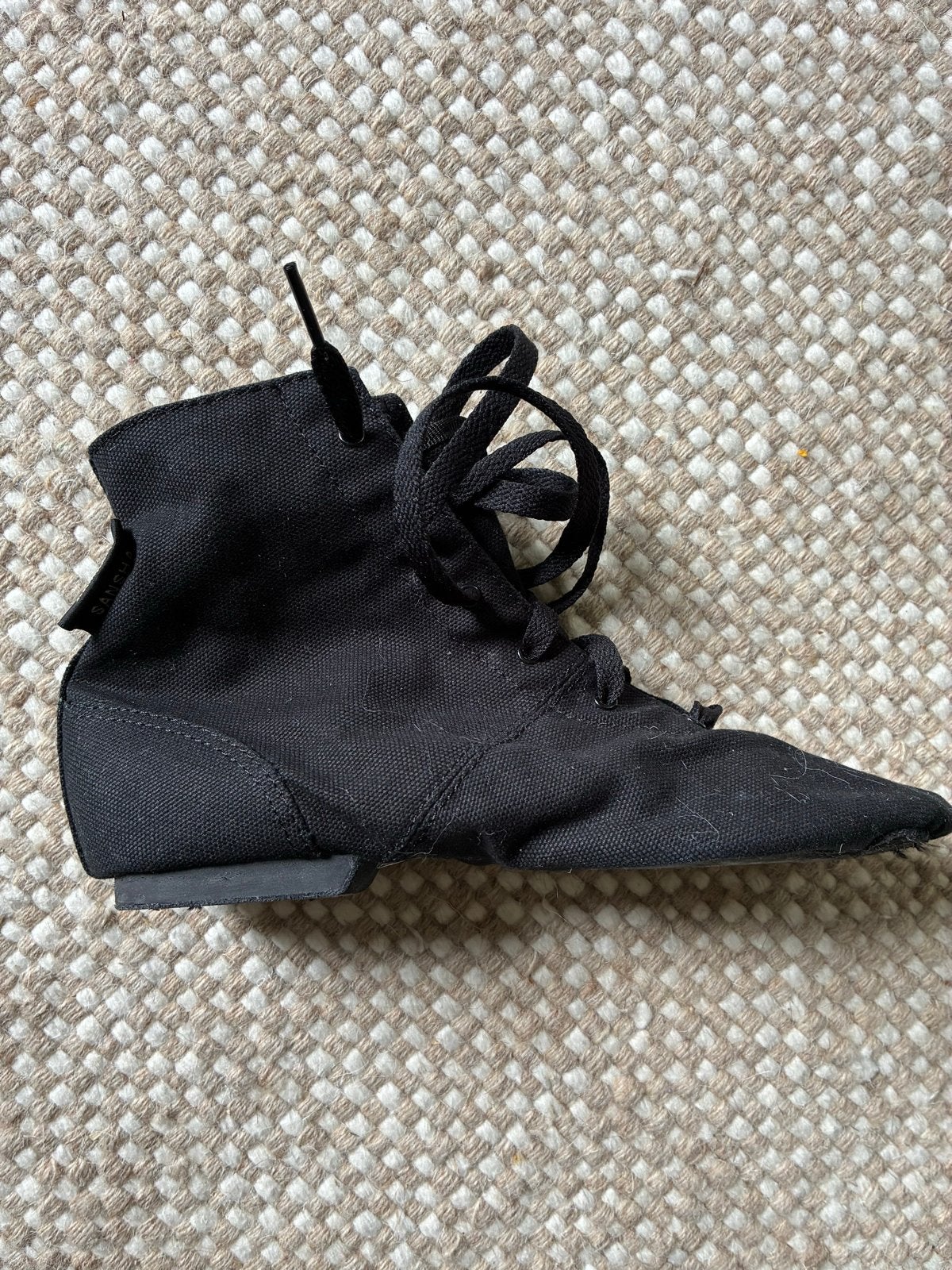 SANSCHA Zwarte Dansschoenen - Maat 8, Ophalen, Zo goed als nieuw, Schoenen