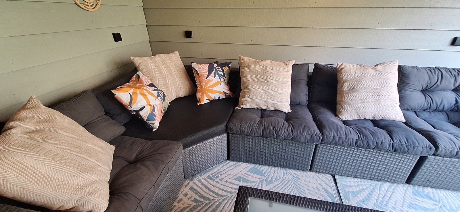 tuin Loungeset met Glazen tafel