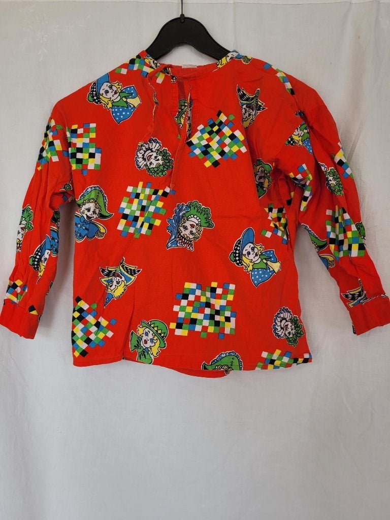 Grappig clowns shirt mt 116, Jongen of Meisje, Ophalen of Verzenden, Zo goed als nieuw, .