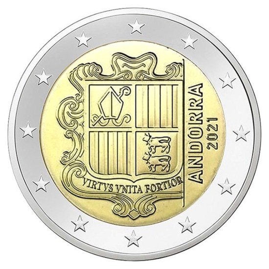 2 Euro Andorra 2021 - Reguliere Munt - UNC, Verzenden, Overige landen, 2 euro, Losse munt