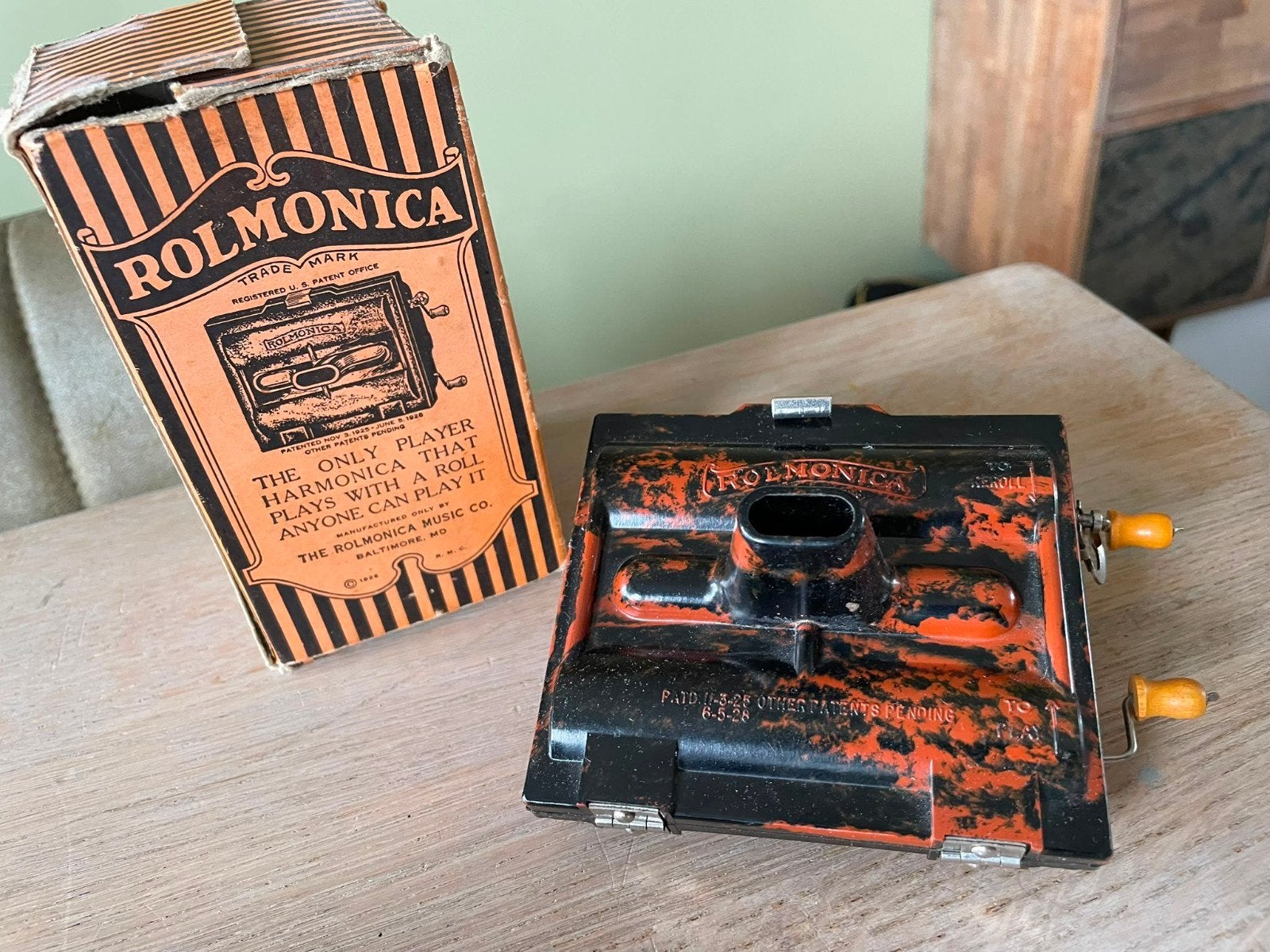 Antieke rol harmonica- Rolmonica, Ophalen of Verzenden