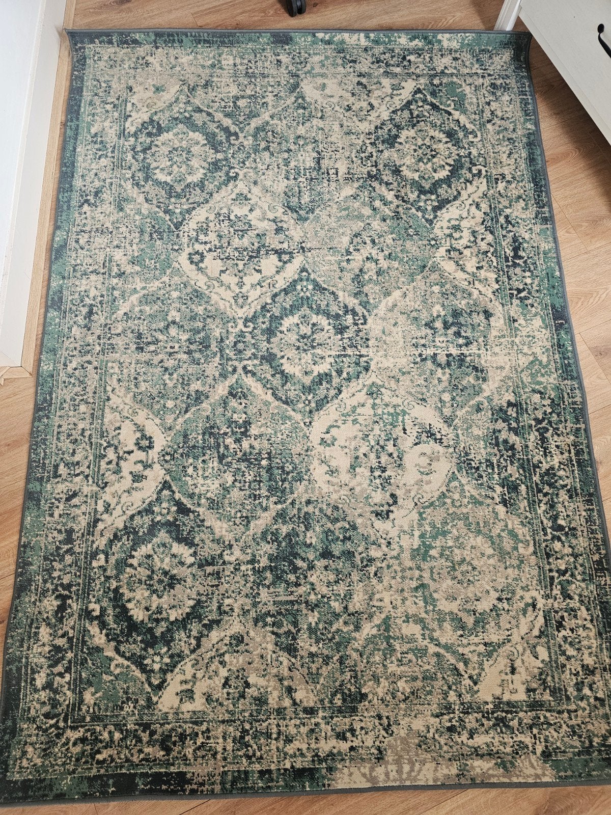 IKEA VONSBÄK rug low pile 133 x 195 cm green, Huis en Inrichting, Stoffering | Tapijten en Kleden, Ophalen, Zo goed als nieuw