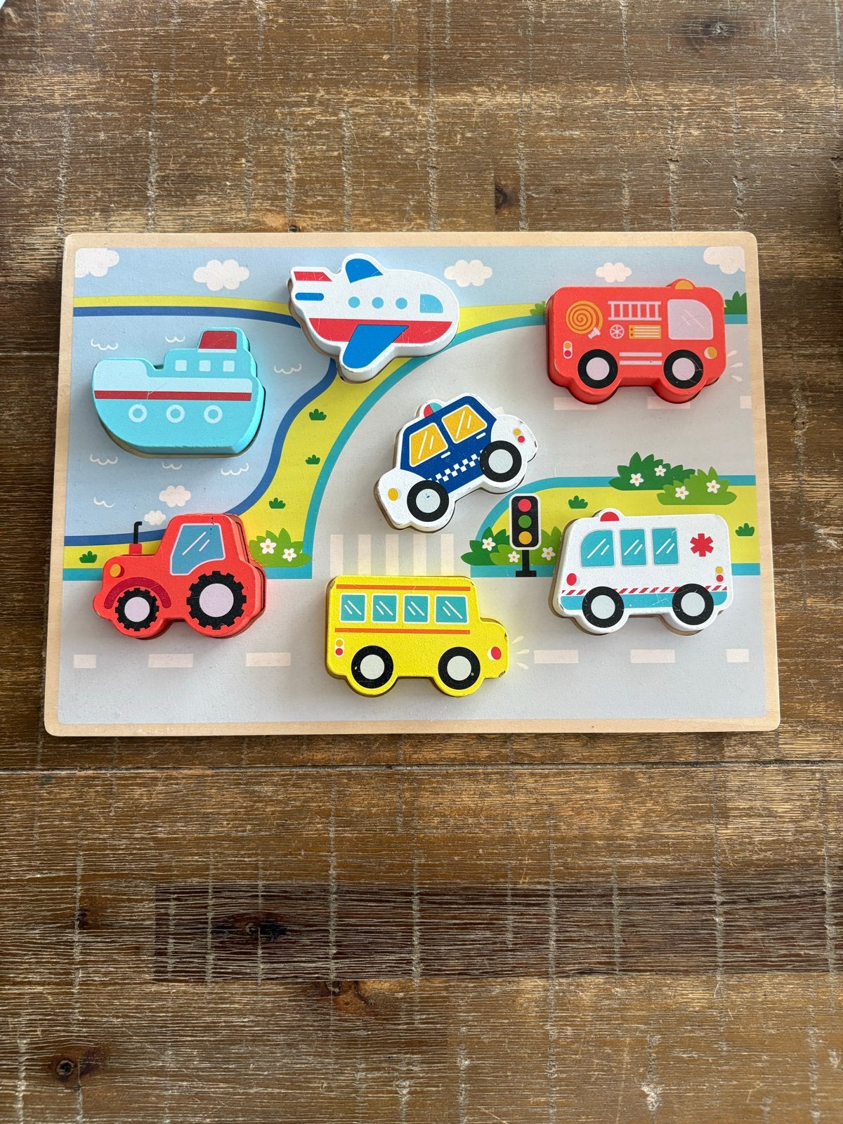 Houten voertuigen puzzel voor kinderen, Ophalen, Gebruikt, Puzzelen
