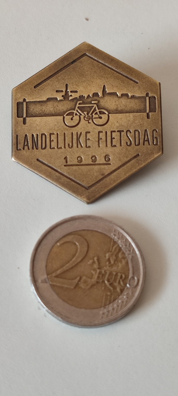 Medaille Landelijke Fietsdag 1996 - Vintage Fietsbadge, Ophalen of Verzenden, Gebruikt