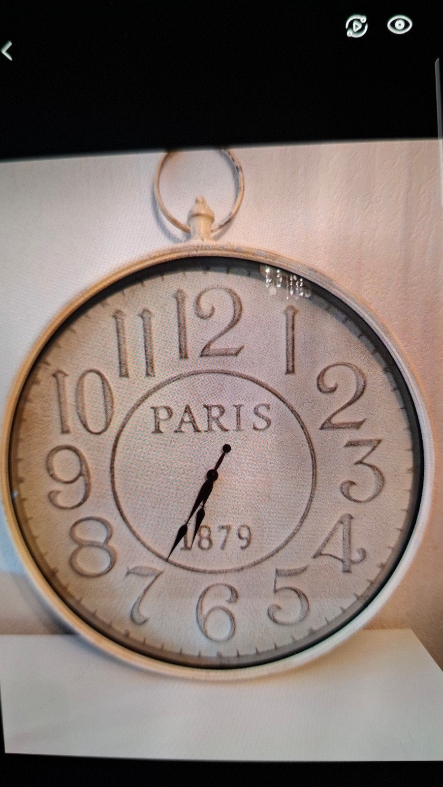 Mooie Paris wandklok - 60 cm doorsnede, Huis en Inrichting, Woonaccessoires | Klokken, Ophalen of Verzenden