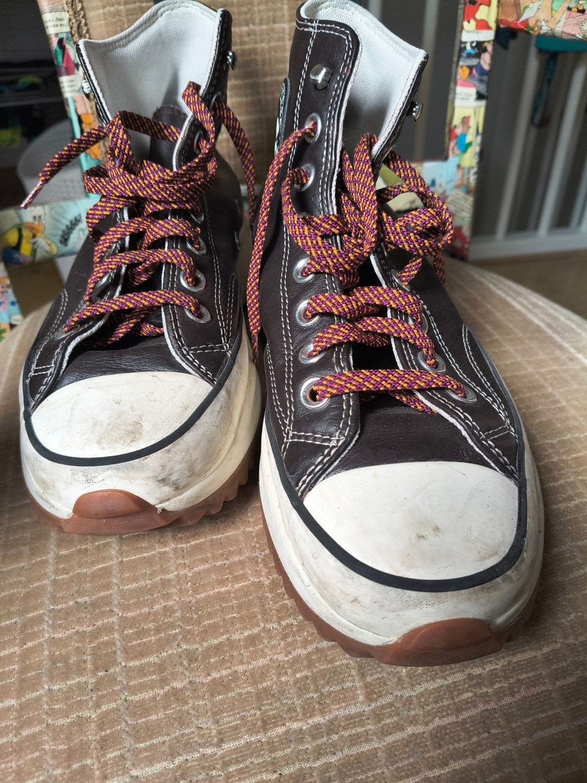 Converse Run Star Hike Hi leren sneakers maat 40, Bruin, Converse, Ophalen of Verzenden, Sneakers of Gympen