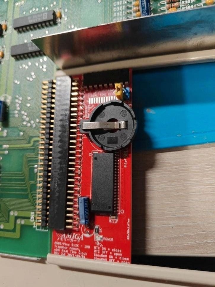 RAM upgrade 512KB/1MB Amiga 500/500+ incl. RTC optie, Computers en Software, Ophalen of Verzenden
