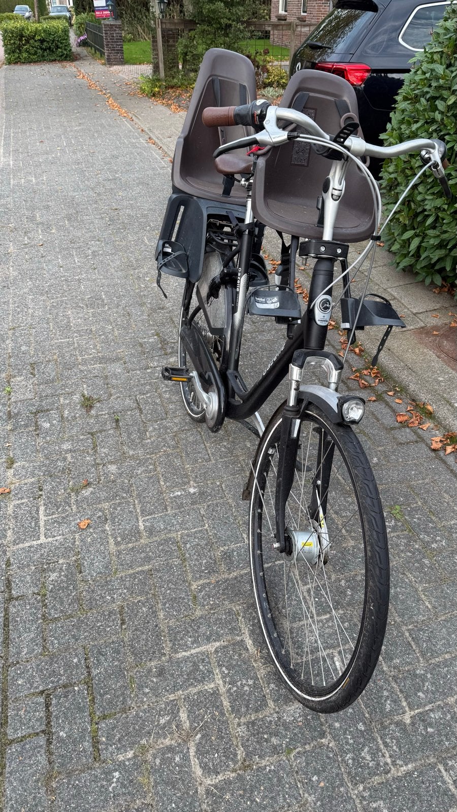 Foto 5 van Gazelle dames stadsfiets met Bobike kinderzitjes