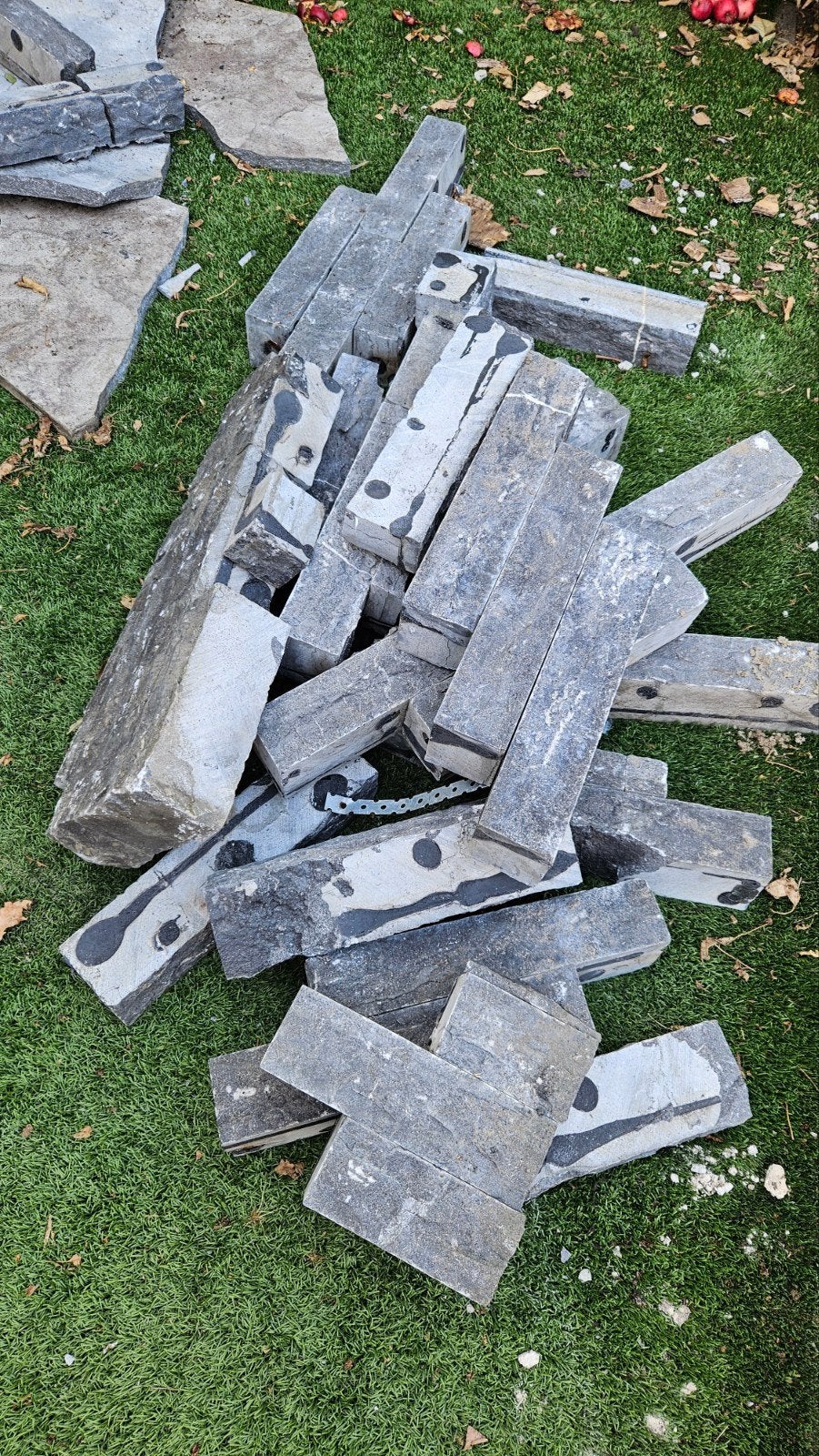 Gratis leistenen, natuurstenen en gebroken tegels, Gebruikt, Overige typen, Ophalen of Verzenden, Natuursteen