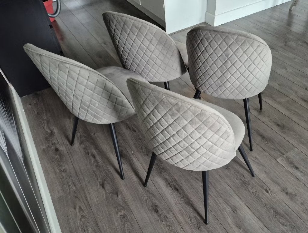 Stoelen, Huis en Inrichting, Stoelen, Ophalen, Zo goed als nieuw, Grijs, Stof