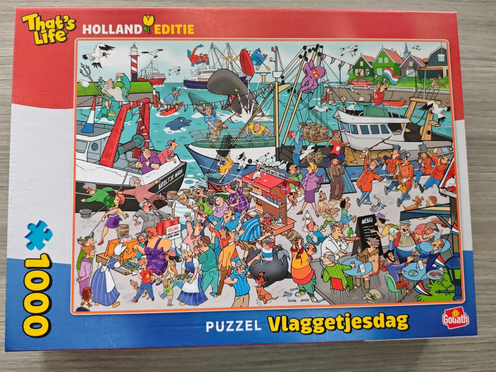 That's Life Holland Editie Puzzel Vlaggetjesdag 1000 stukjes, Ophalen of Verzenden, 500 t/m 1500 stukjes, Zo goed als nieuw, Legpuzzel