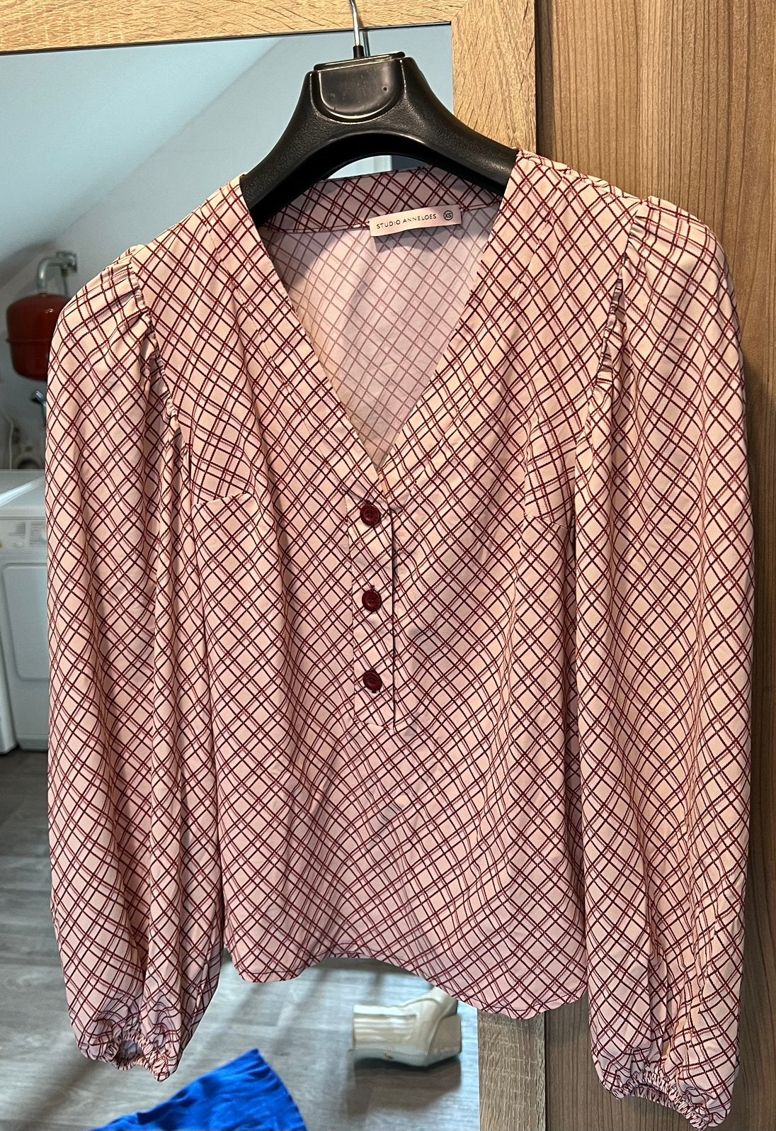 Roze aparte top met pofmouw Studio Anneloes, Ophalen of Verzenden, Zo goed als nieuw, Maat 34 (XS) of kleiner, Roze