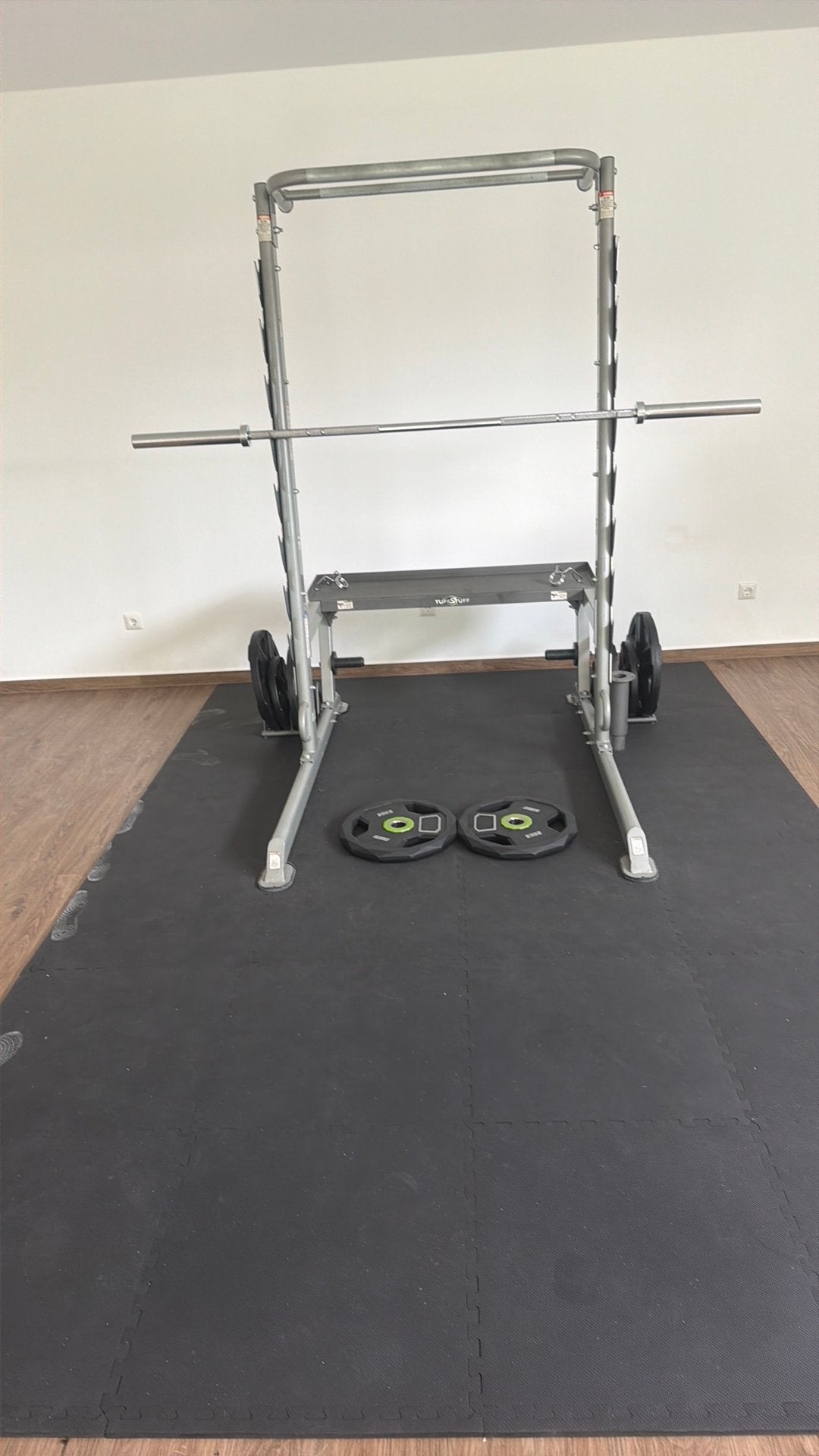 Bankdruk incl gewichten en bankje, Sport en Fitness, Ophalen, Zo goed als nieuw, Krachtstation
