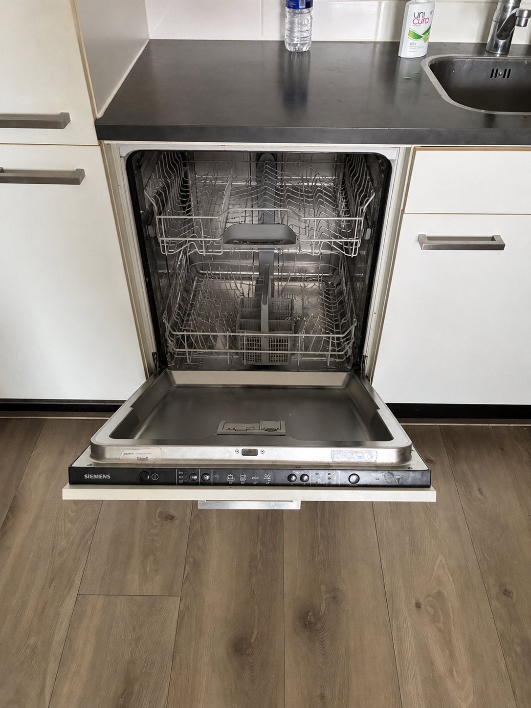 Complete Siemens Hoekkeuken met Apparatuur, Gebruikt, Wit, Hoekkeuken, Ophalen of Verzenden