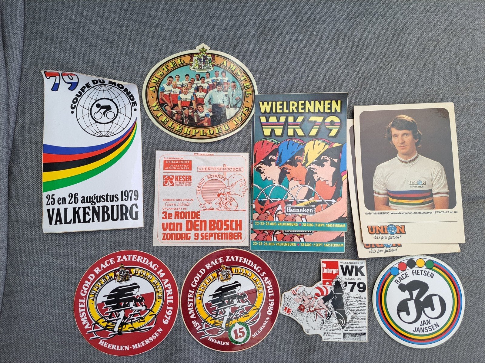 vintage stickers wielrennen, Verzamelen, Ophalen of Verzenden