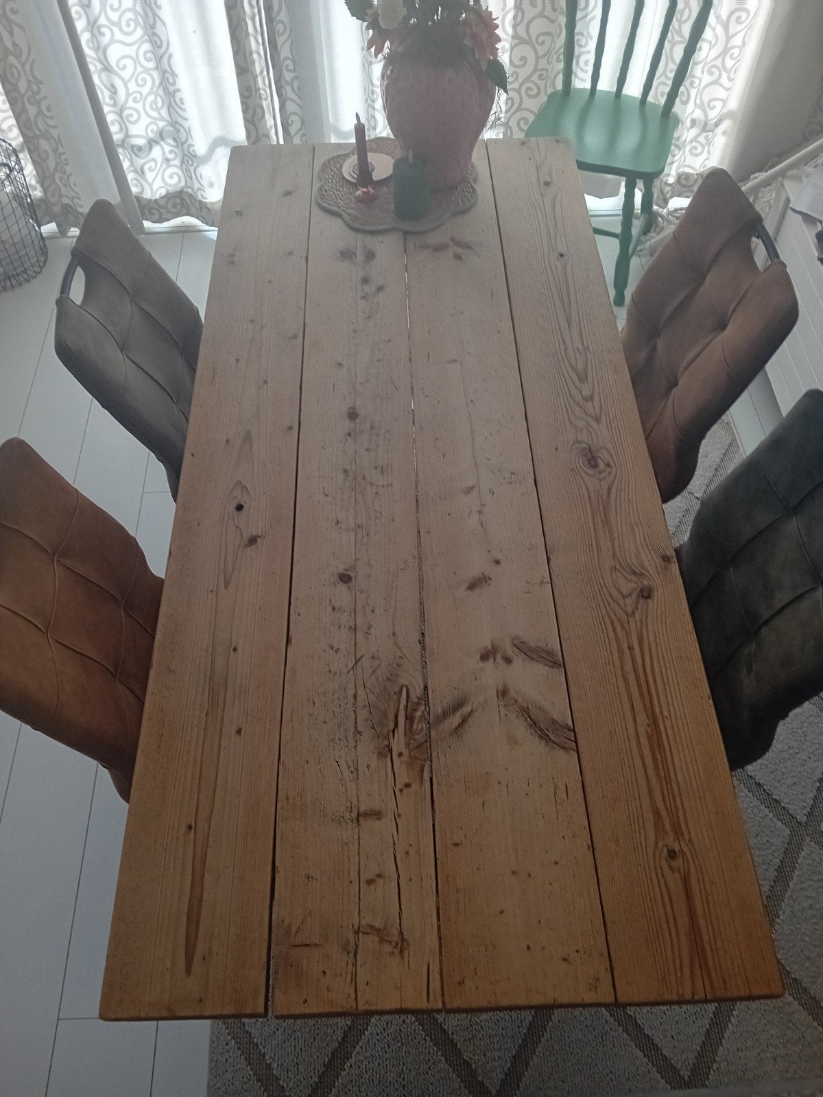 Houten eettafel 6 personen, Ophalen, Gebruikt