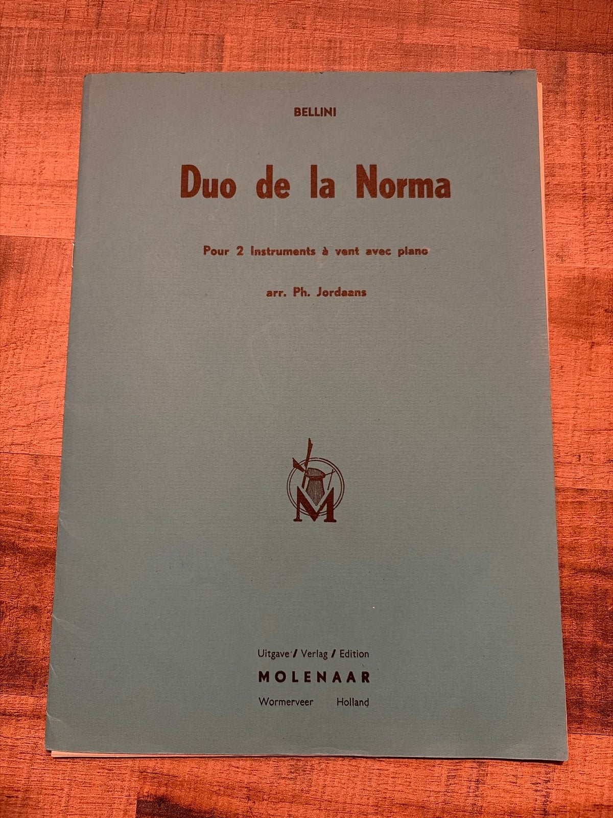 Bellini - Duo de la Norma - Bladmuziek voor 2 blaasinstrumen, Gebruikt, Klassiek, Dwarsfluit of Piccolo, Ophalen of Verzenden