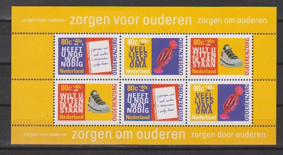 NVPH 1760 PF zomerzegels 1998 Blokken 1965/2000 voor 10% CW, Ophalen of Verzenden, Na 1940, Postfris