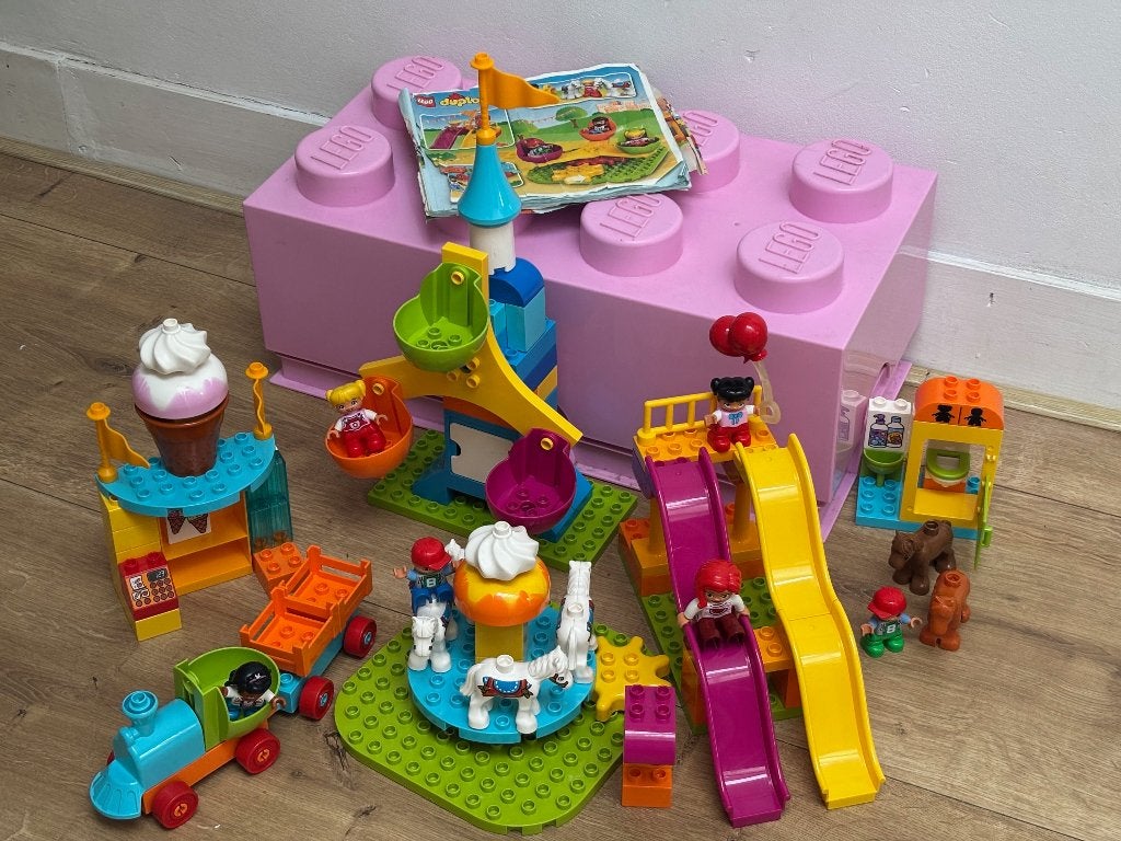 Lego Duplo Grote Kermis 10840 compleet, Inclusief instructies, Ophalen of Verzenden, Zo goed als nieuw, Duplo