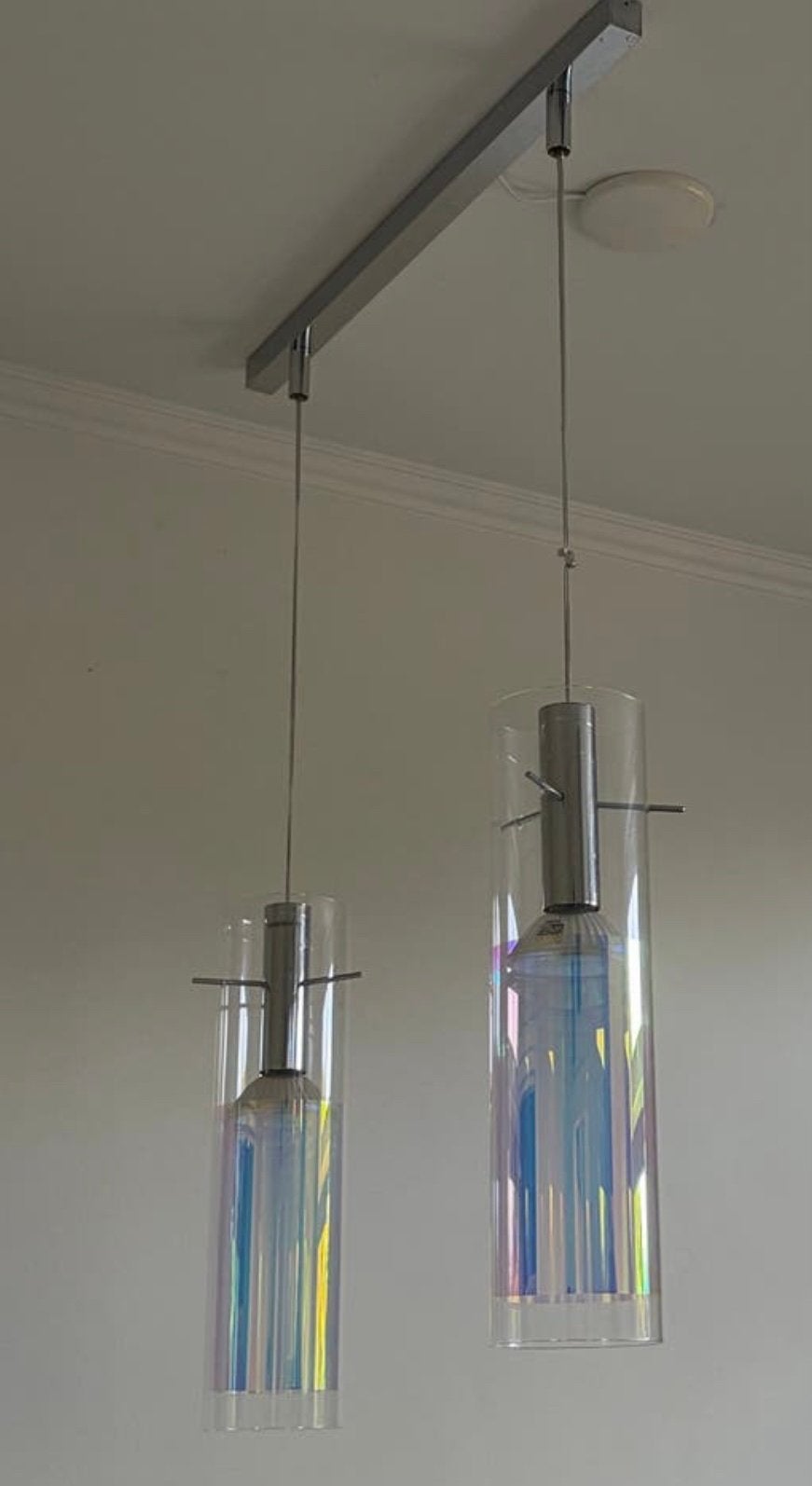 Hanglamp met twee grote spots van Philips Lirio, Ophalen, Gebruikt, Metaal, Overige fittingen