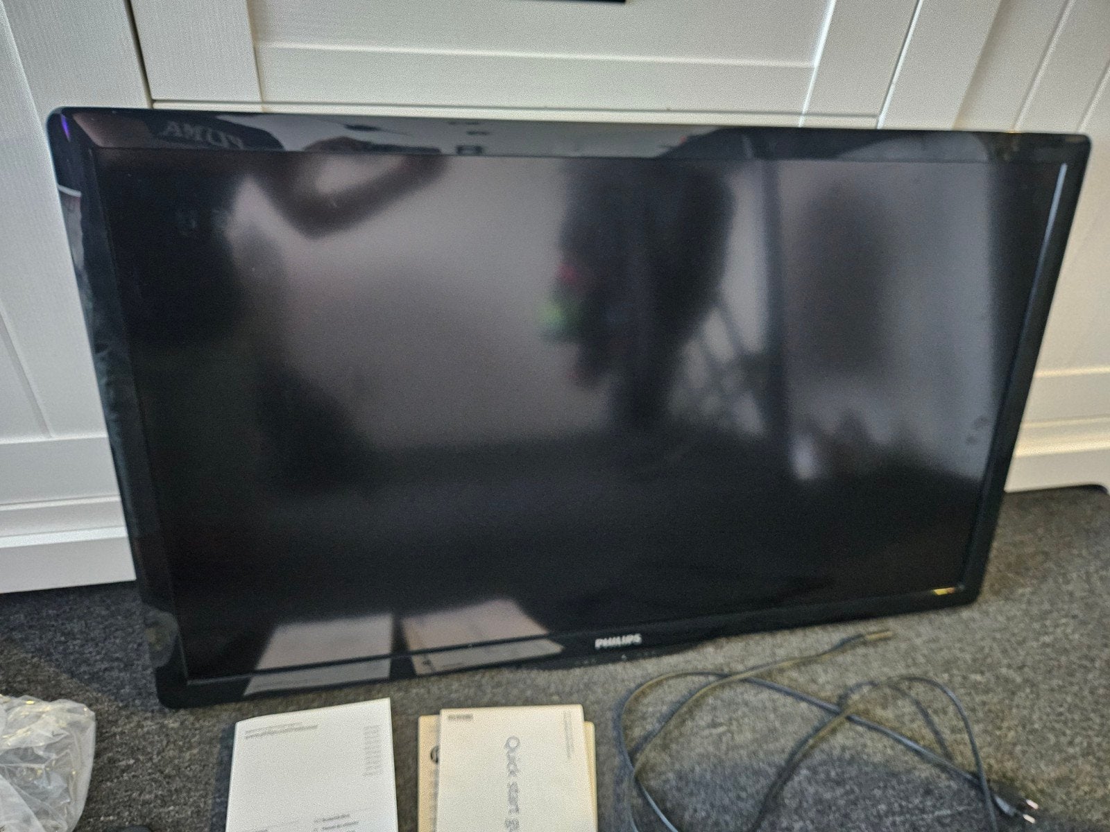 Zwarte Philips TV 102CM, Philips, Gebruikt, Ophalen of Verzenden, 100 Hz