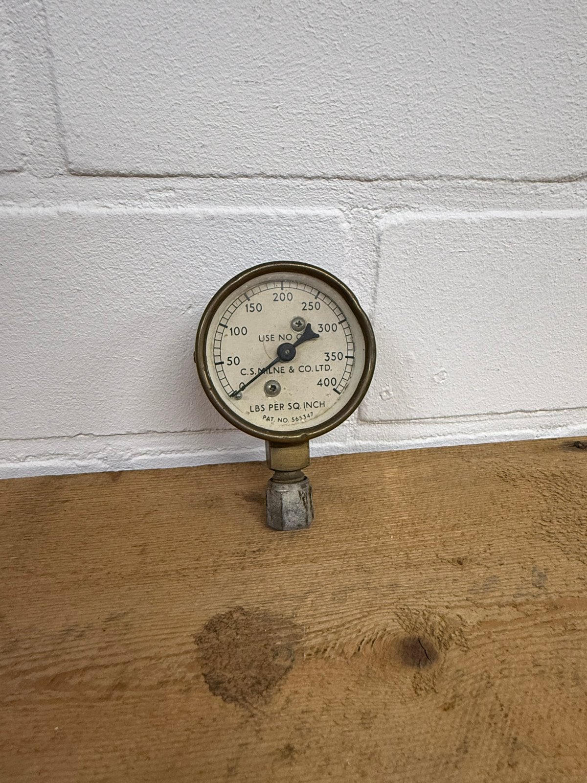 Oude drukmeter milne en co stoommachine drukketel ketel, Ophalen of Verzenden