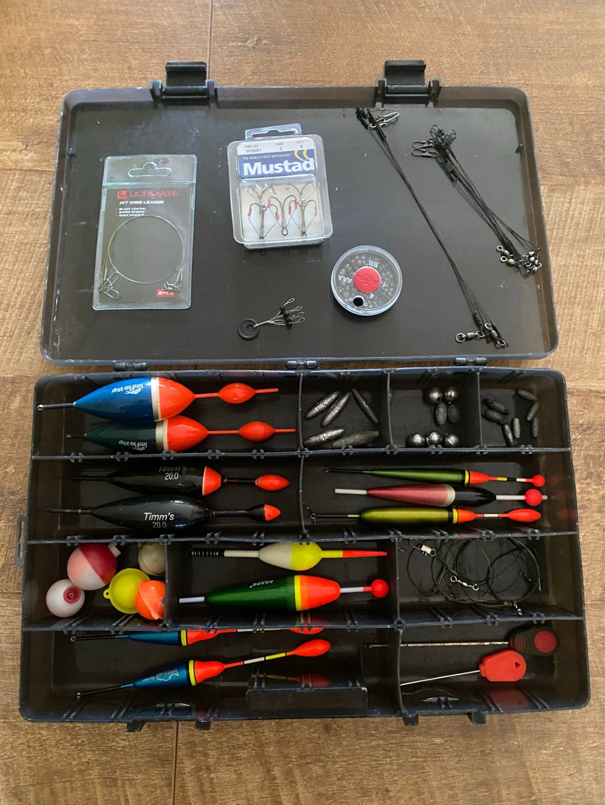 Box met doodaasspullen, Ophalen of Verzenden, Zo goed als nieuw, Dobber of Lood