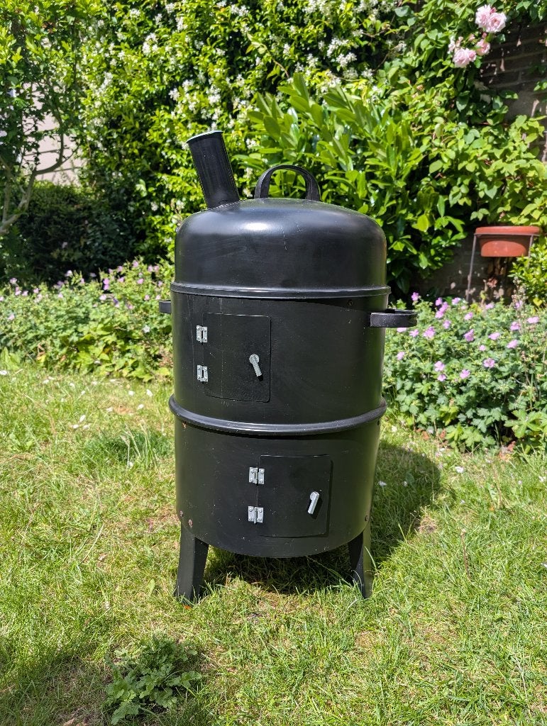 BBQ Rookoven / Smoker 3-in-1, Tuin en Terras, Houtskoolbarbecues, Ophalen, Zo goed als nieuw, Onbekend, Met accessoires