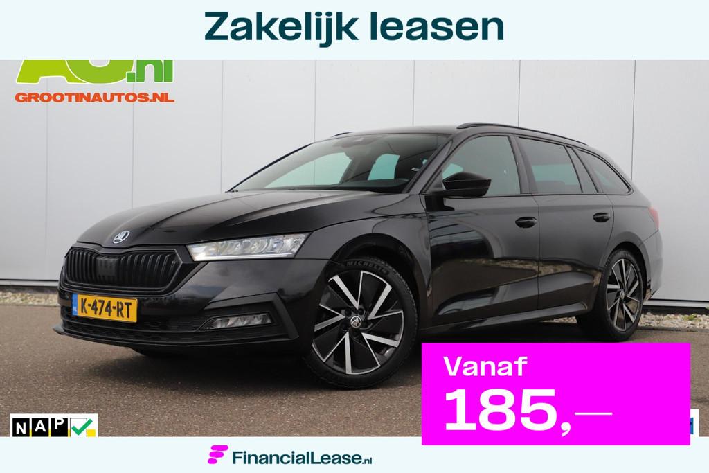 Skoda Octavia Combi 1.0 TSI Sport Business 110PK RS Stoelen, Stof, Gebruikt, Met garantie (alle), Zwart
