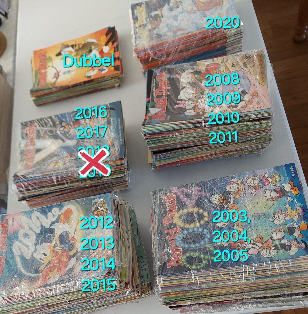 Donald Duck jaargangen en specials, Gelezen, Ophalen of Verzenden, Donald Duck, Meerdere stripboeken