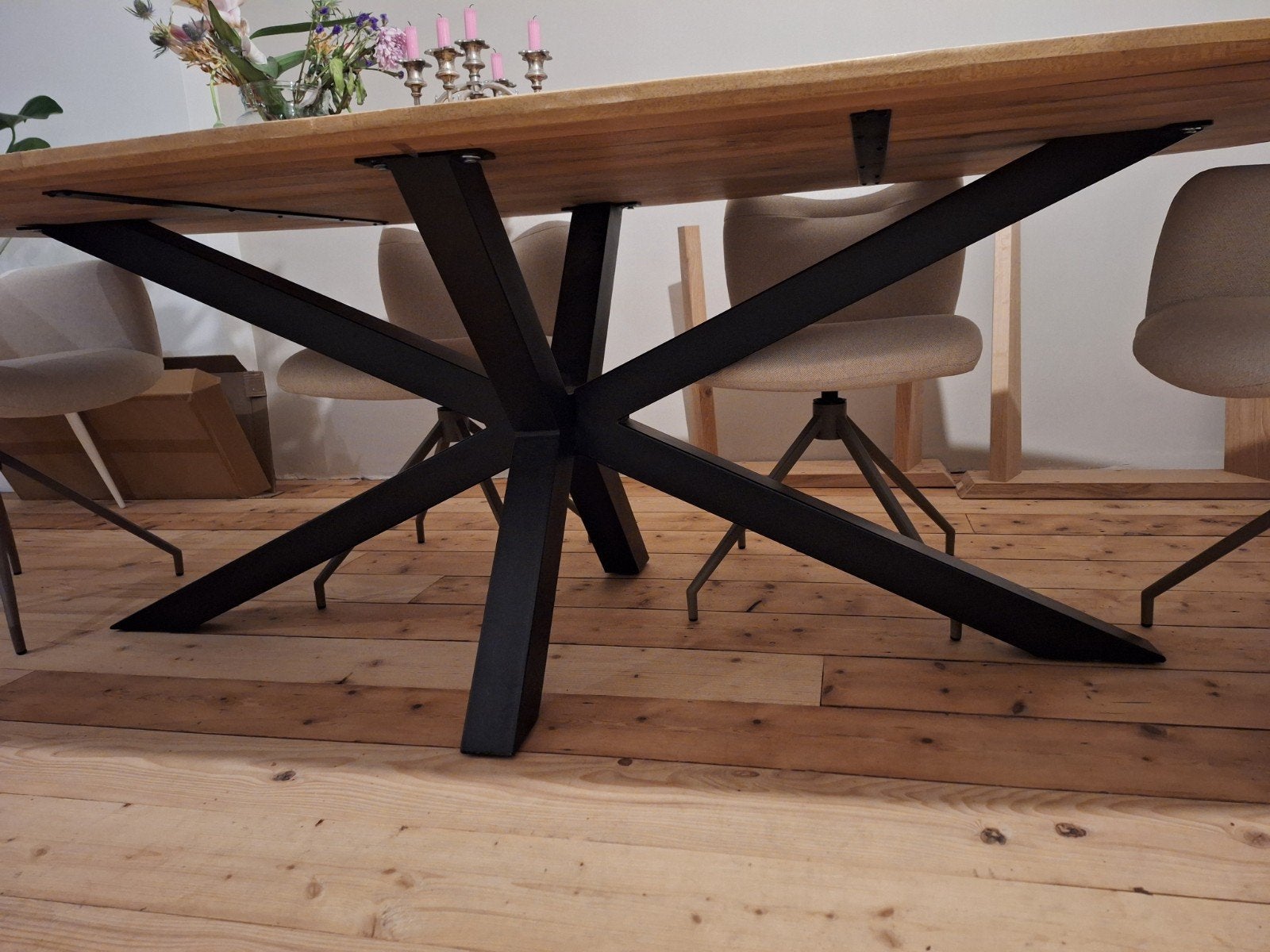 Tafelpoot spinpoot 73x180x80, deelbaar, makkelijk vervoeren, Ophalen, Tafelpoot, Gebruikt, Metaal