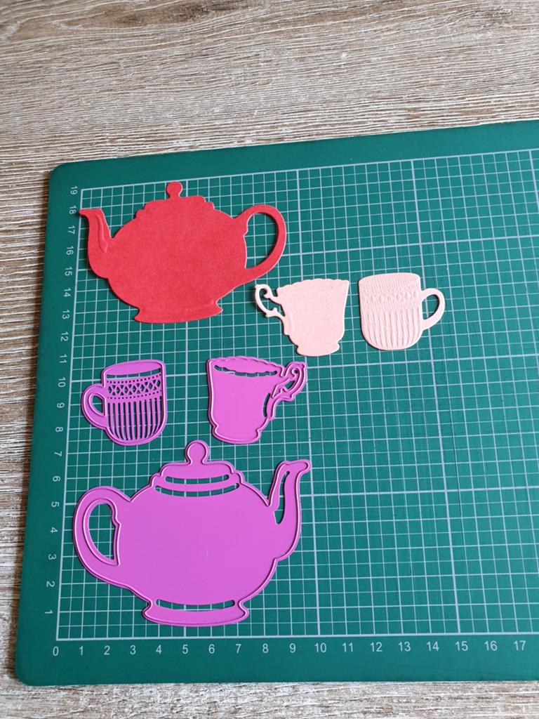 Snijmallen joy crafts theepot en 2 mokjes, Verzenden, Zo goed als nieuw, Overige thema's, Pons of Mal