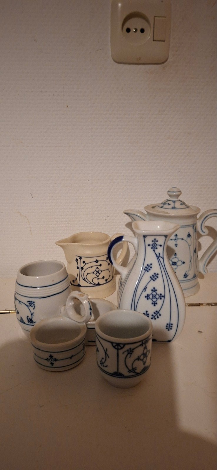 Merkloos Delfts Blauw Servies Set, Ophalen