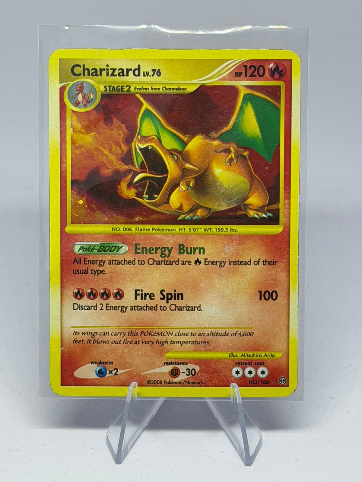 Te koop Charizard Lv.76 met 120 HP 103/100 Holo, Ophalen of Verzenden, Losse kaart